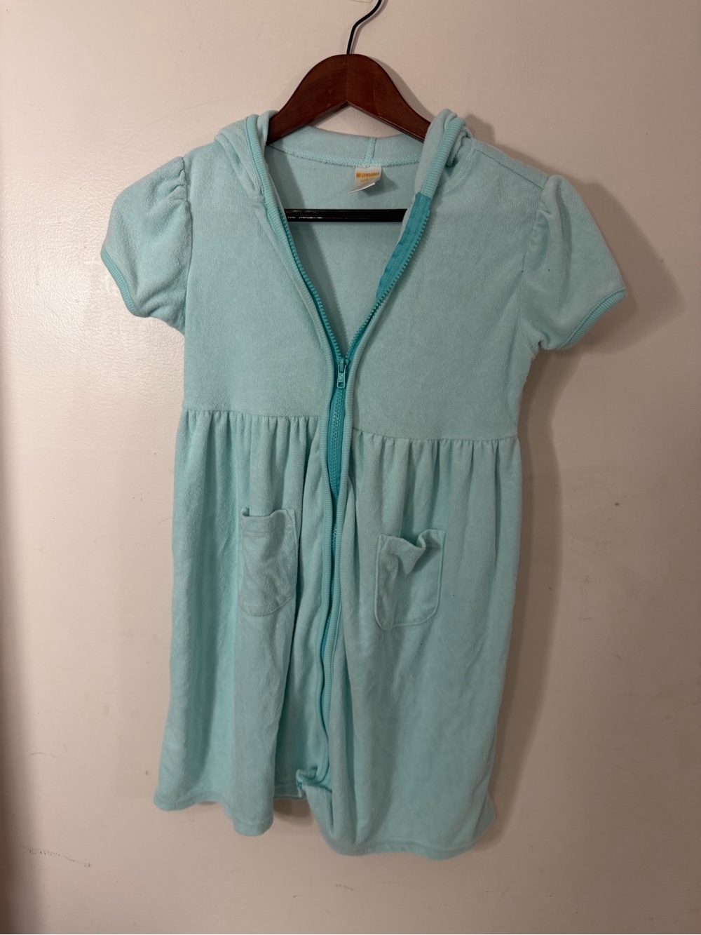 Gymboree Light Aqua Hooded Zip Dress